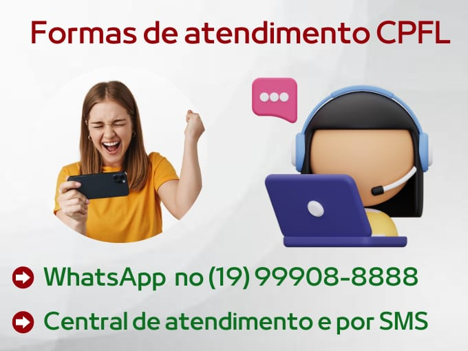Atendimento CPFL, (19) 99908-8888, WhatsApp e SMS